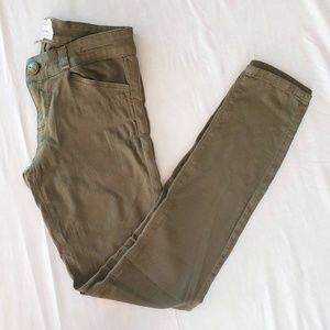 Current/Elliot green skinny jeans